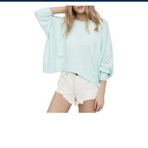 Free People Back It Up open back sweatshirt top